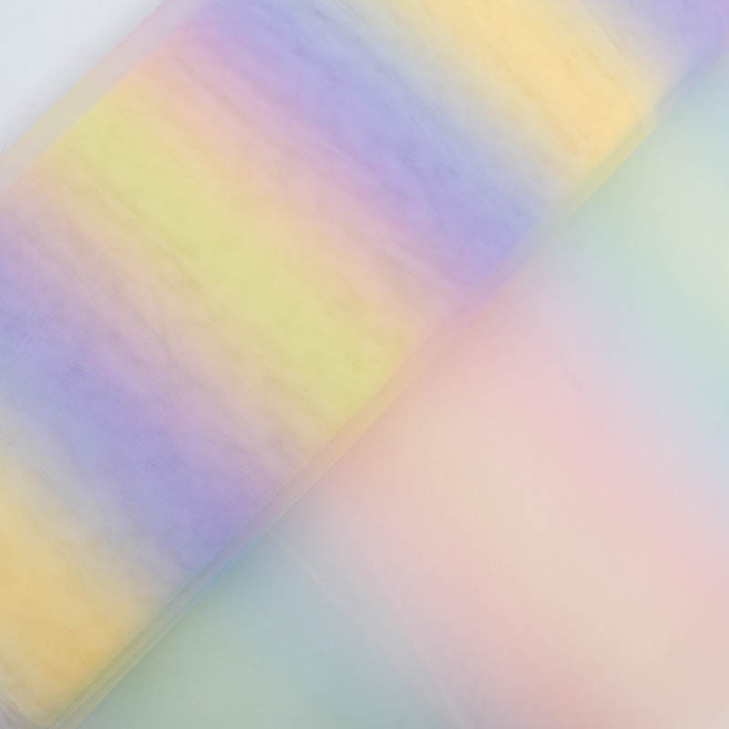 Veelkleurige pastelkleurige regenboogtule - Maison Klem